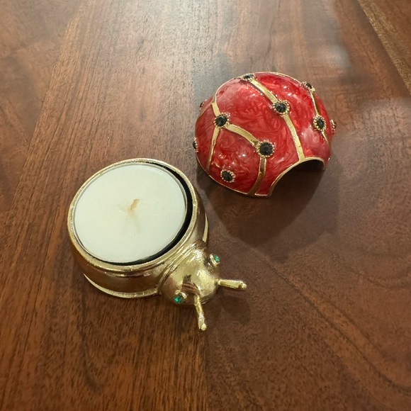 Ladybug trinket tea candle holder - Picture 4 of 5